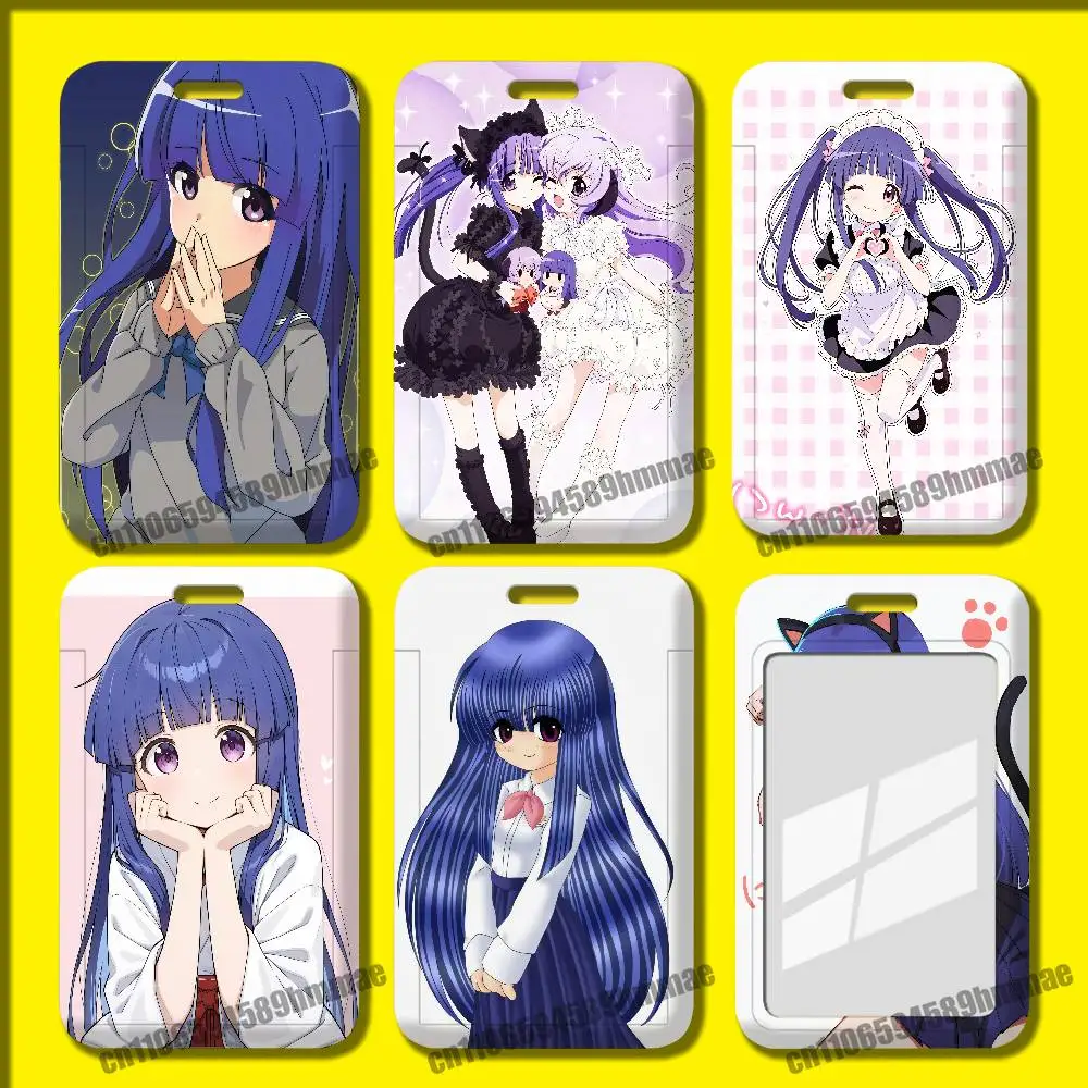 For H-Higurashi When They Cry Rika Furude Employee ID Card Holder Office Badge Work Student Bank Credit Hard Holders Case Shell