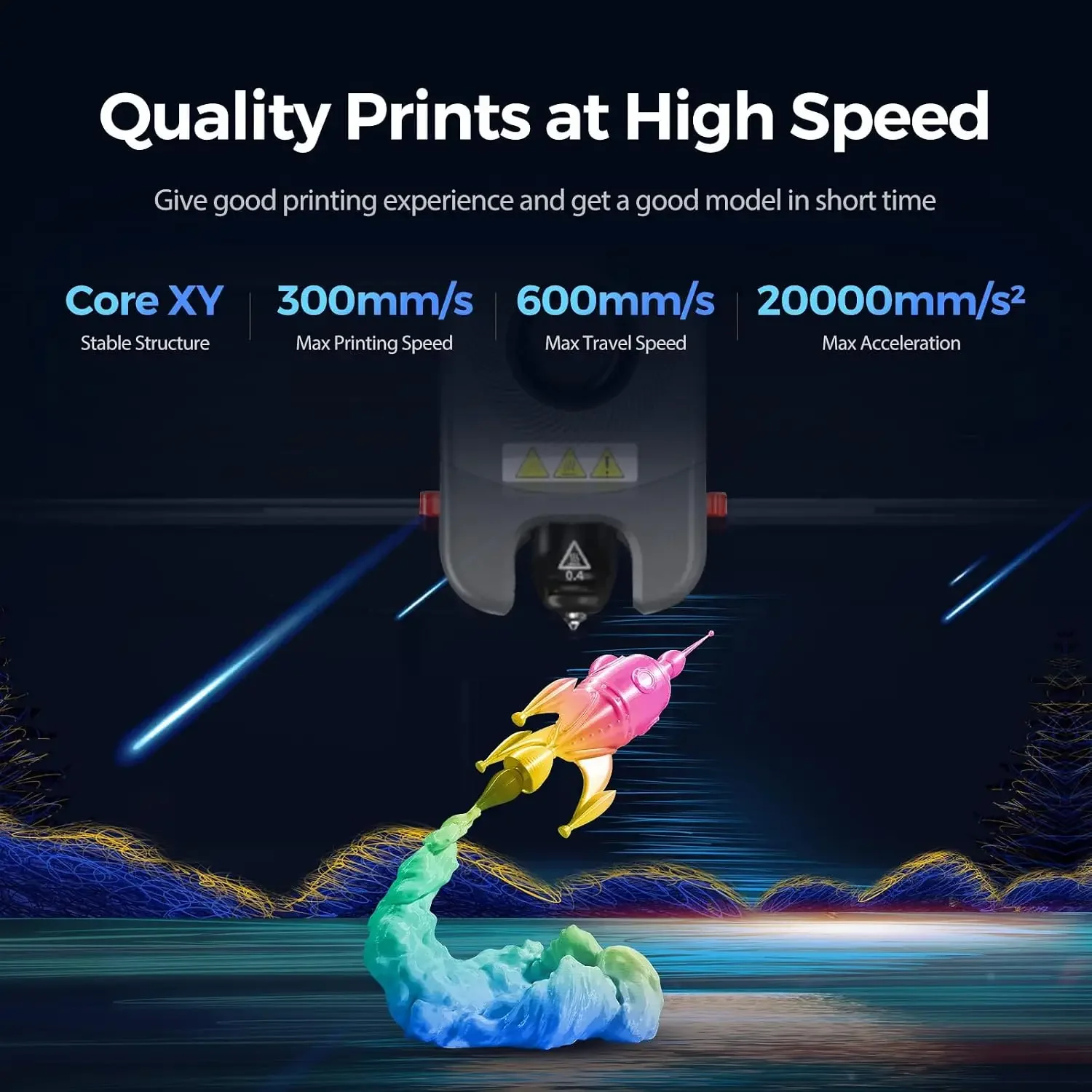 FLASHFORGE Adventurer 5M 3D Printer,Support PLA-CF,Print Size 220x220x220mm | 600mm/s Max High-Speed,CoreXY & Auto Bed