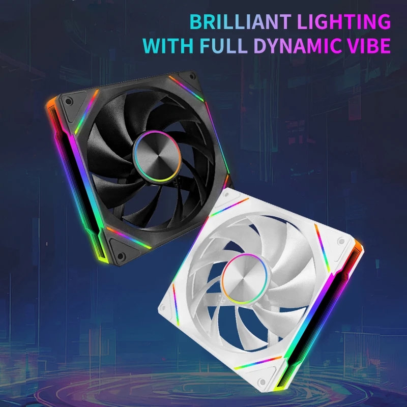 UPSIREN PF-14 PRO 140mm chassis fan Motherboard lighting synchronization/ ARGB+PWM Case fans Reqular/Reverse version optiona