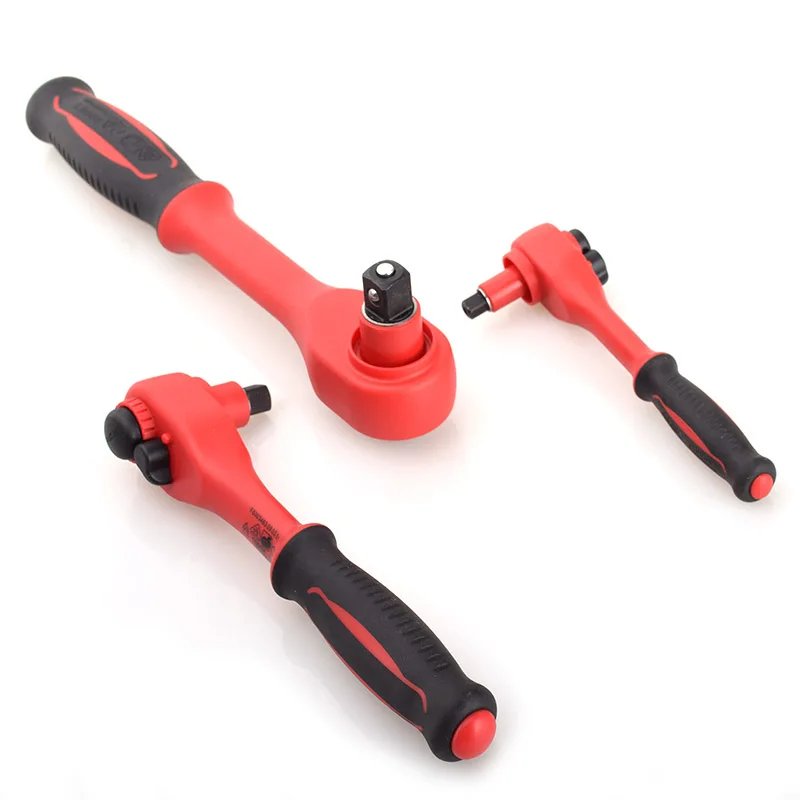 1000V High Voltage Insulator Insulated Ratchet Wrench 1/4 3/8 1/2 IEC60900 VDE Certification Insulation Spanner Insulating Tools