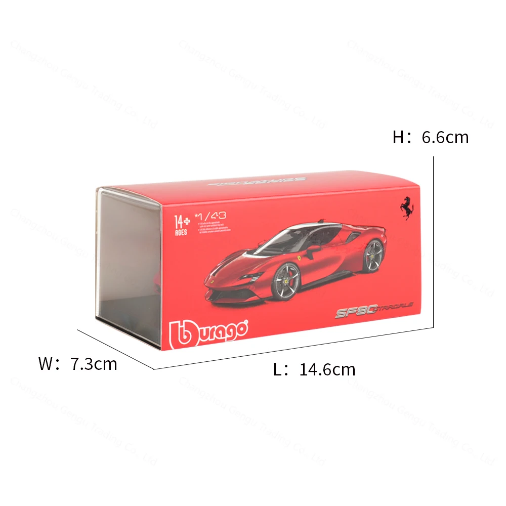 Bburago 1:43 Ferrari SF90 Stradale Static Die Cast veicoli modello da collezione giocattoli per auto