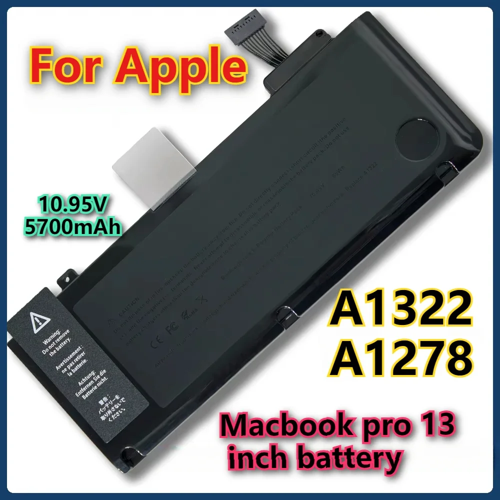 A1322 A1278 Battery for Apple Macbook Pro13 Inch Mid 2012, 2010, 2009, Early 2011. Tools Kits for laptops.