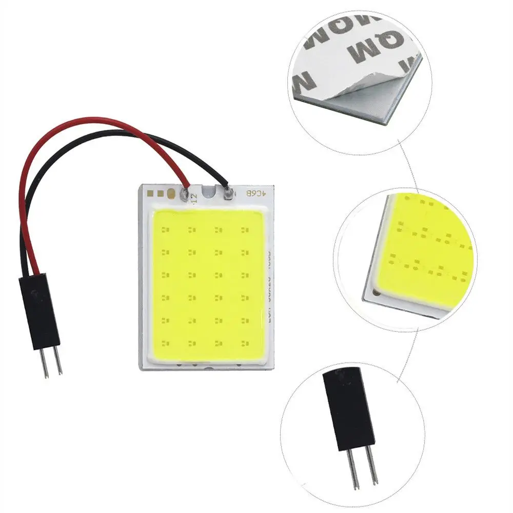 1PC White Dome Trunk Lamp Festoon T10 Car Interior LED COB lampadine di segnalazione lampada da lettura a cupola luci di lettura lampada targa