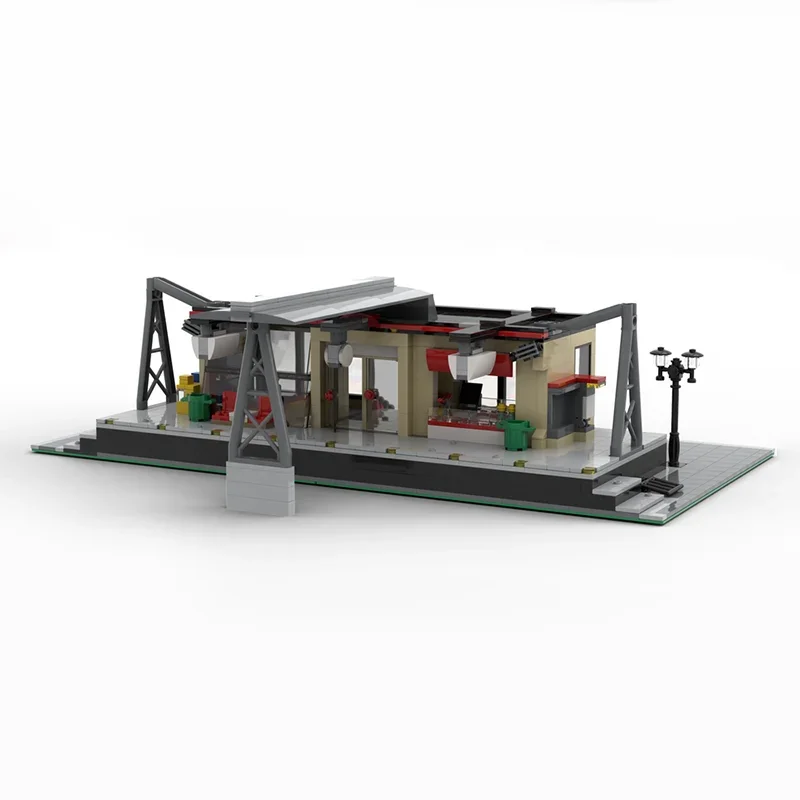 

1081PCS Modular Train Station Expanded Creative Technology MOC Toy Christmas Birthday Gift for Children