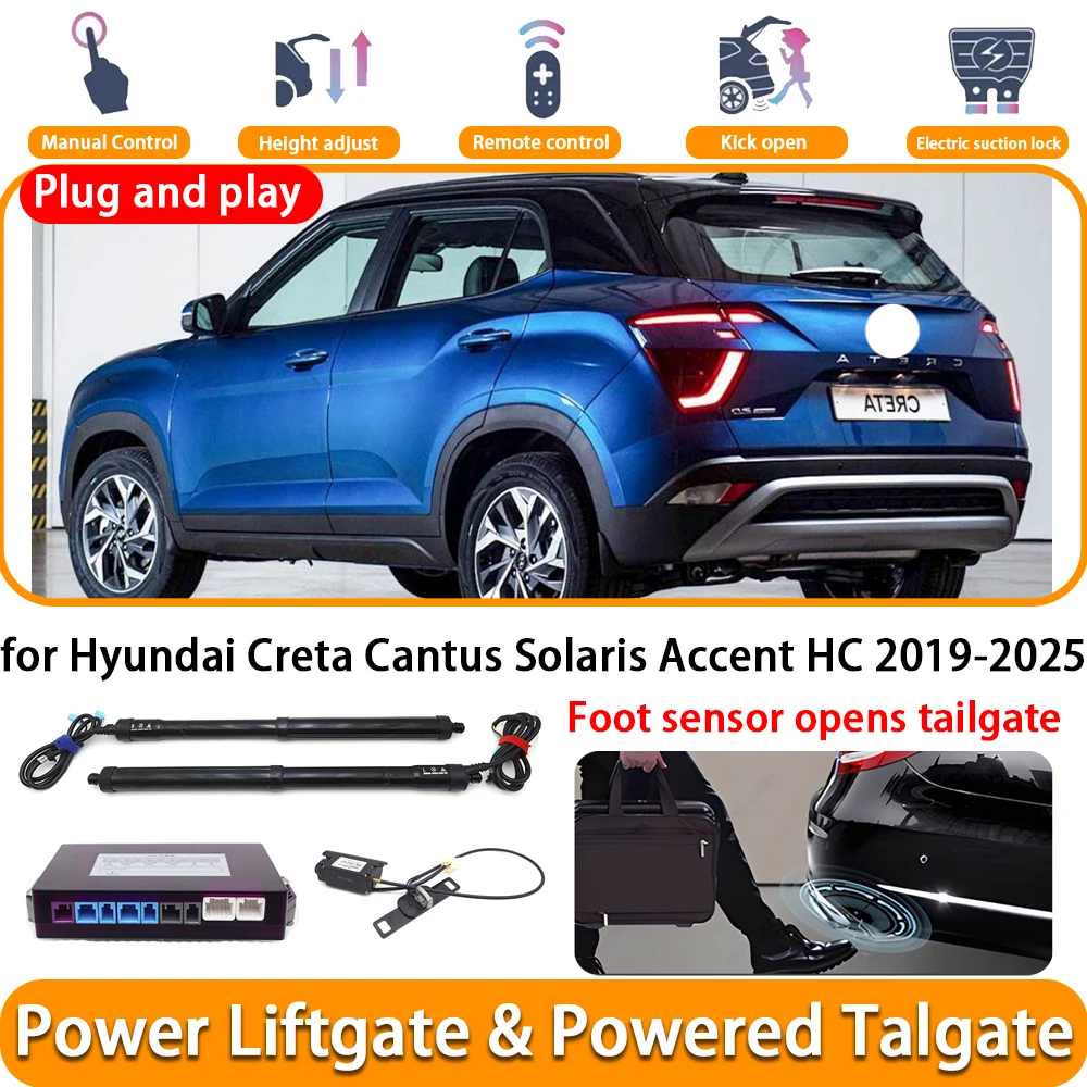 for Hyundai Creta Cantus Solaris Accent HC 2019-2025 Electric Automatic Powered Tailgate Power Liftgate System Trunk Lift Kit