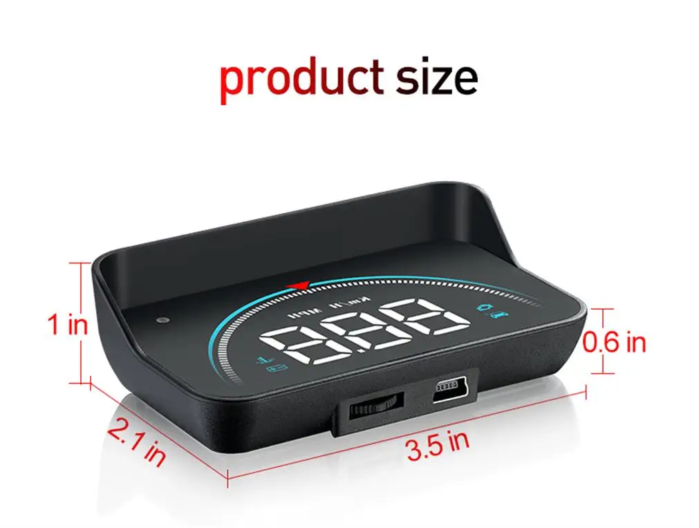M8 Auto HUD Head-Up-Display OBD2 Geschwindigkeitswarnung Auto Elektronische Wassertemperatur LED Digital-Projektor Windschutzscheibe – Detail 16