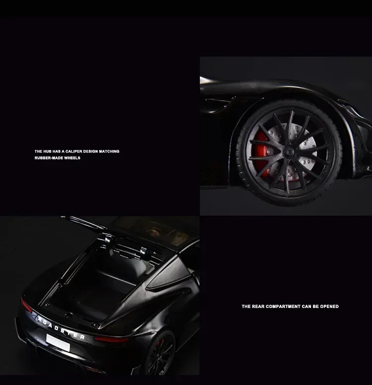 1:24 Electric Roadster Diecast Car with Lights & Sound
