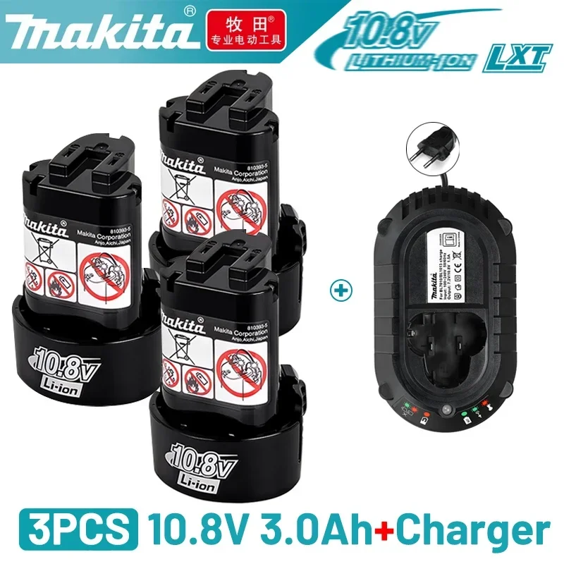 Оригинальный аккумулятор Makita 10,8 В, 3 Ач, сменный аккумуляторmakita BL1013 BL1020 BL1030, аккумулятор TD090D LCT203W для электроинструмента