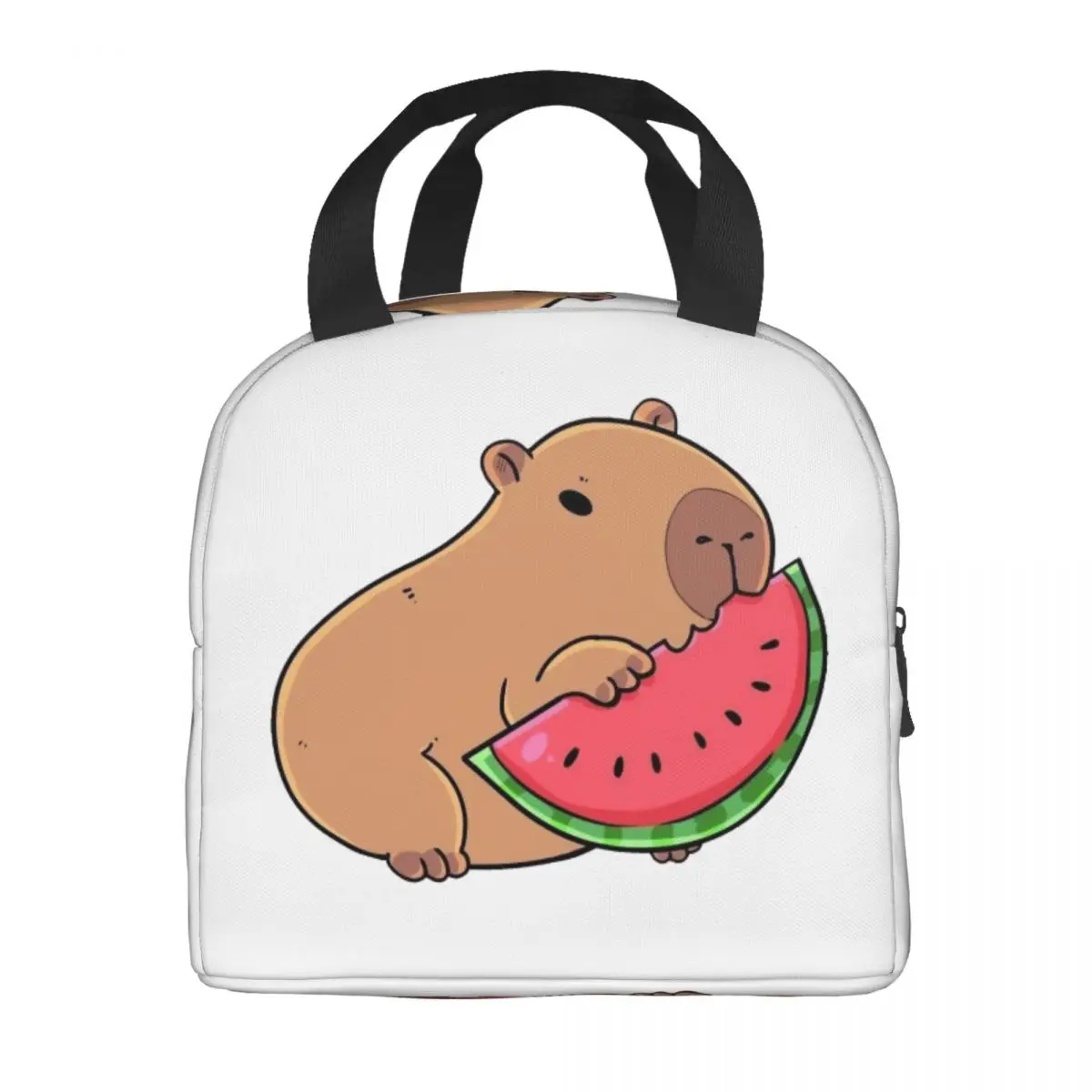 Custom Capybara Insulated Lunch Bag for Women Leakproof Thermal Cooler Lunch Tote Beach Camping Travel