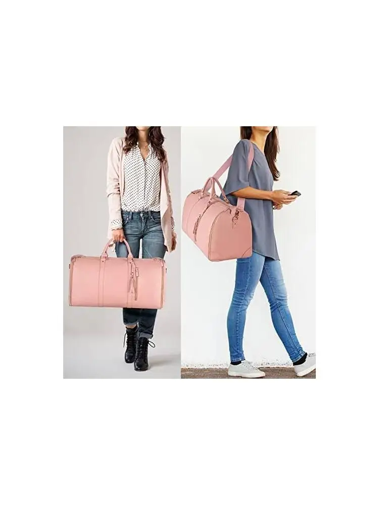 multi-functional-large-capacity-handheld-luggage-bag-crossbody-shoulder-travel-convenient-pu-bag-fashionable-splicing-design