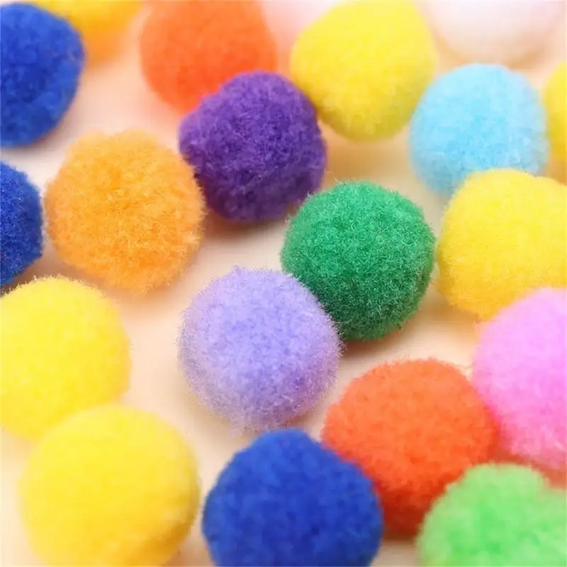 090B 1000Pcs 1inch Pompon for Kids Art Projects and Handmade Holiday Party House Decorations Crafting Project Materials