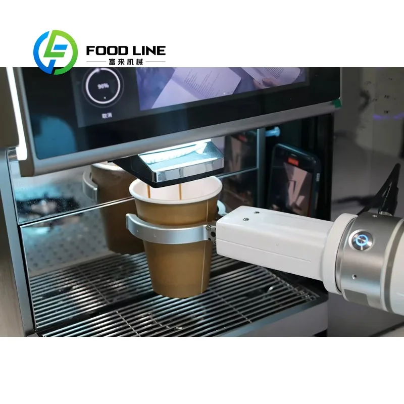 Customized Modern Automatic Robot Hand Coffee Machine With Latte Art Function For Commercial Coffee Shop Catering Service