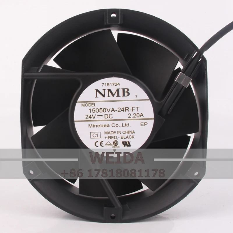 

15050VA-24R-FT Case Cooling Fan for NMB 12V DC24V 2.20A ECAC 170X150X50.8MM 17CM 17050 Frequency Converter Axial Flow Industrial