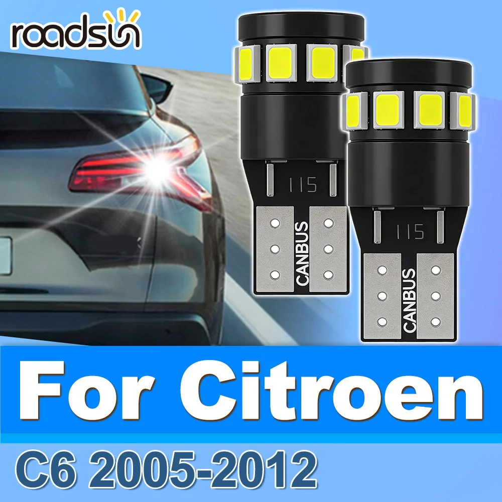 

Светодиодные лампы Roadsun Upgrade Canbus для подсветки номерного знака, ультраяркие парковочные лампы для Citroen C6 2005-2012 годов выпуска