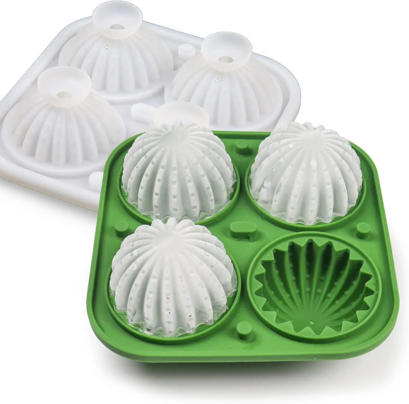 

Cactus Ice Cube Mold, Fun Shapes Ice Cube Tray, Make 4 Large Ice Balls for Chilling Whiskey Cocktails Drinks
