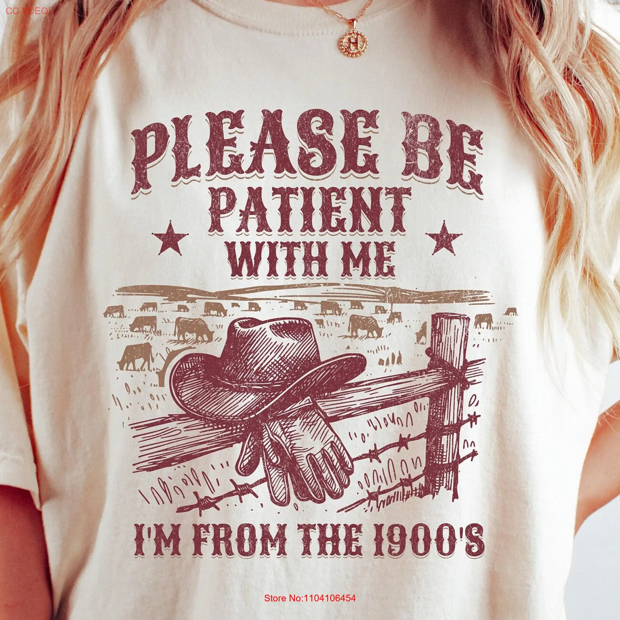 Please Be Patient With Me I'm From The 1900s T Shirt Womens Memes Old But Gold long or short sleeves