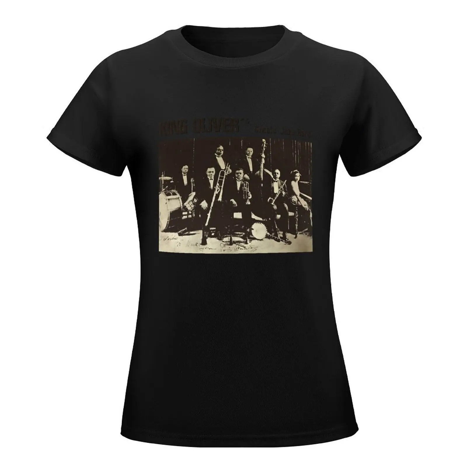 King Oliver's Creole Jazz Band T-Shirt summer tops Aesthetic clothing funny t shirt for Women