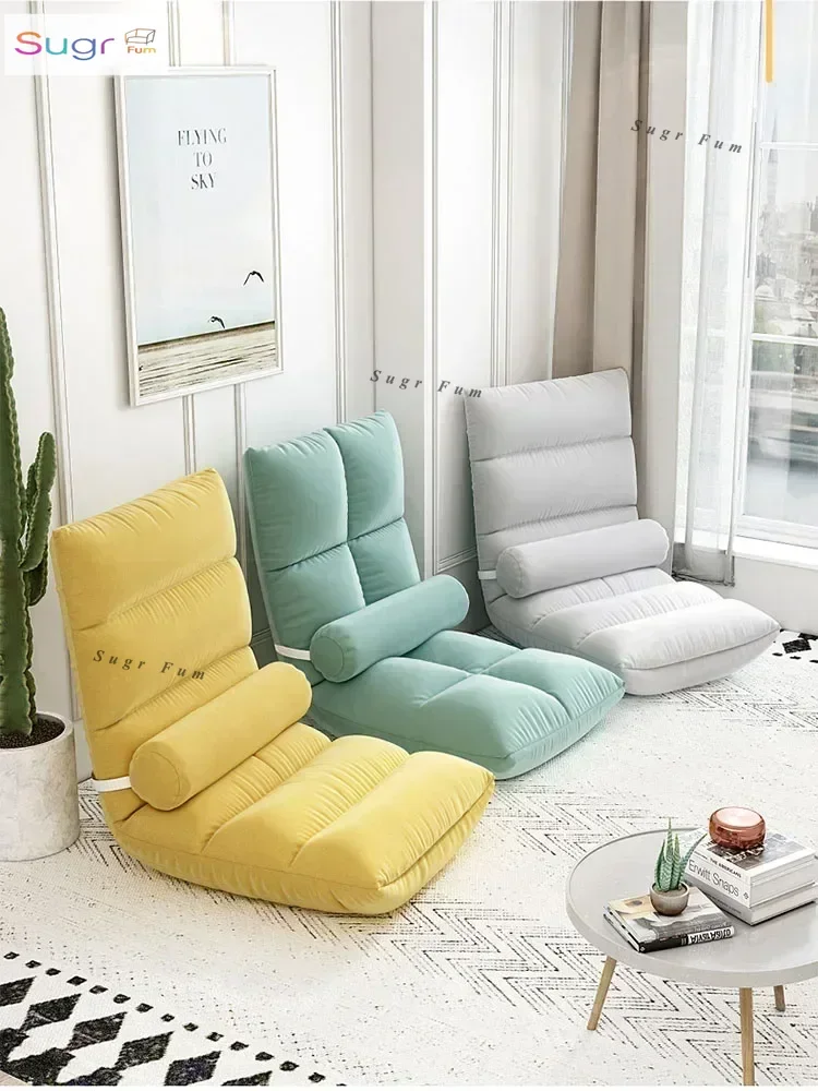 

Lazy sofa simple and comfortable bedroom floor chair movable tatami living room furniture balcony leisure backrest folding sofa