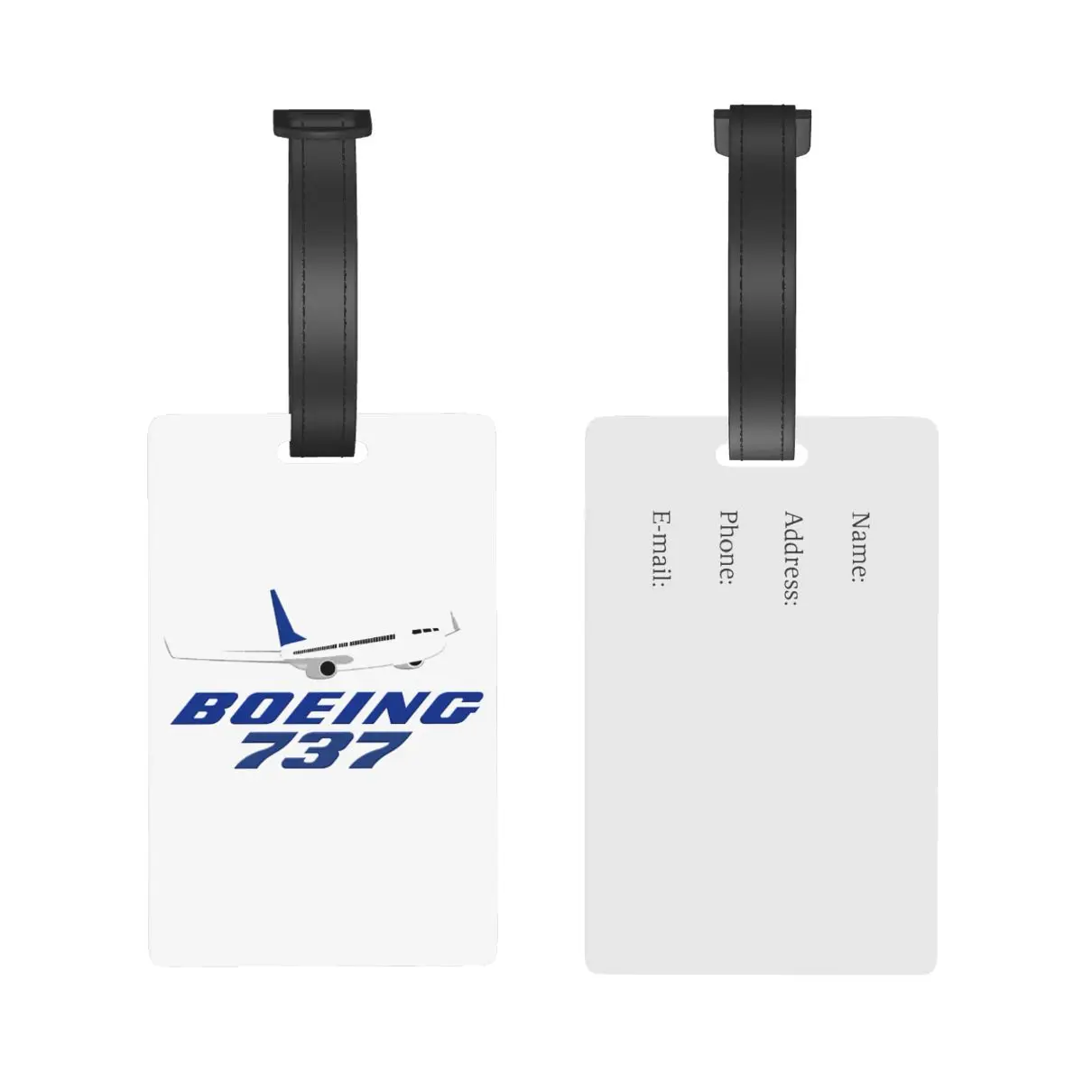 Boeing 737 etichette per bagagli accessori per valigie viaggio PVC moda bagaglio etichetta d'imbarco porta etichette portatile ID nome indirizzo