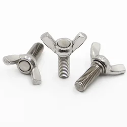 M3 M4 M5 M6 M8 M10*L 304 A2-70 Stainless Steel Butterfly Bolt Wing Bolt Thumb Wing Screw Claw Hand Tighten Screws DIN316