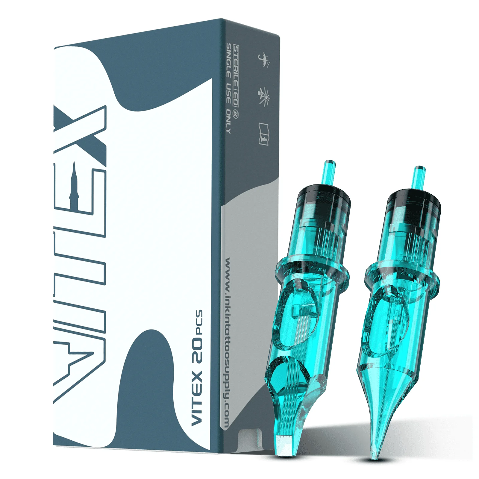 

Иглы для картриджей для татуировки INKIN Vitex, одноразовые иглы для татуировки, круглый лайнер RL/RM RS M1, защитная мембрана для ручки для тату-машины
