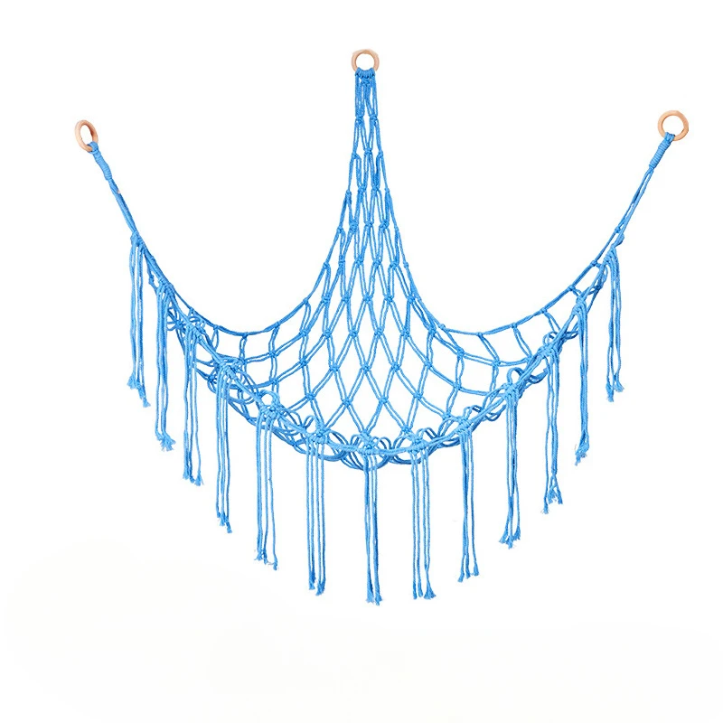 

Сетка или гамак в стиле бохо с мягкими животными, большая сетка для макраме, угловой подвесной держатель, с крючками для спальни
