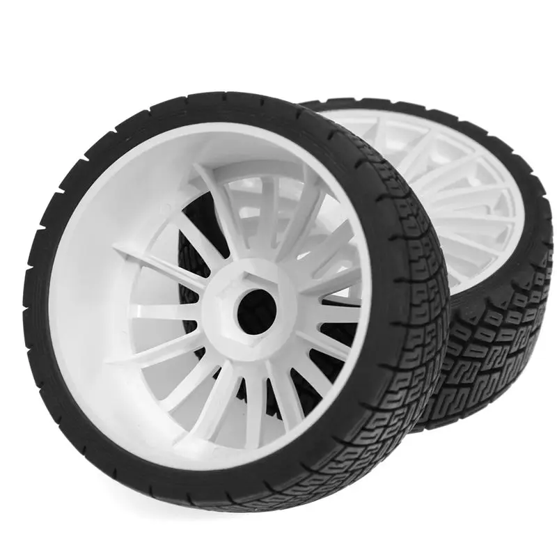 ABUM-4Pcs Rc Racing Car Tires For 1/7 1/8 WRC KM FS KKPIT Mjx Rc Car Upgrades Parts