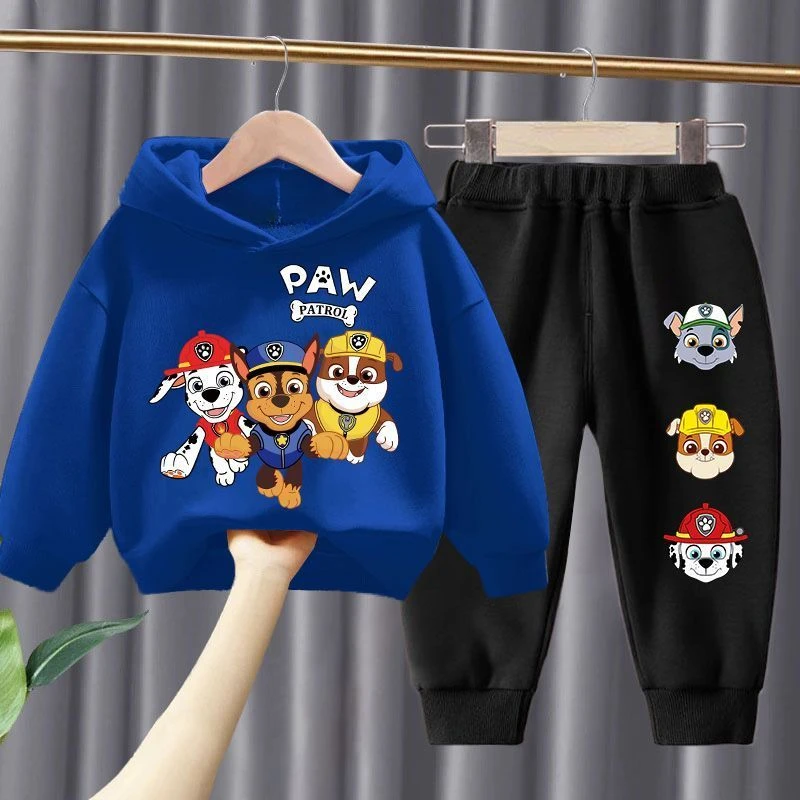 Spring Autumn Children's Clothing Set Boys Thin Sweatshirt and Sweatpant Two Piece Suit PAW Patrol Kids Tracksuit Sweatsuit image 2