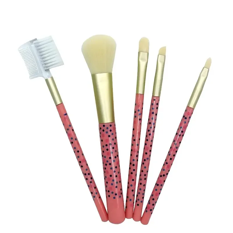 Makeup Brush Set 5pcs Premium Makeup Brushes, Crystal Sequins Professional Makeup Kit Eyeshadow Brush