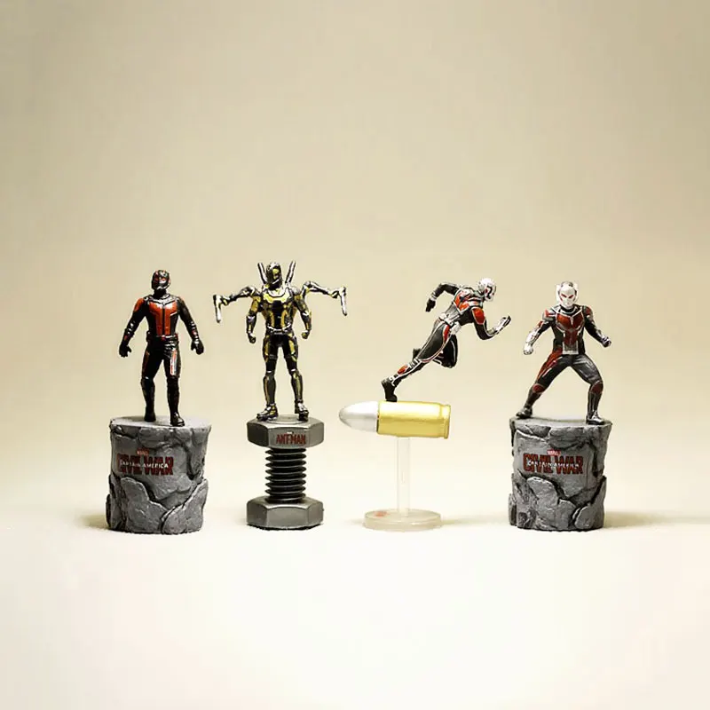 Boneco de Ação Colecionável Mini PVC Homem-Ant Homem-Aranha Capitão América da Guerra Civil 6,5cm Brinquedo Infantil