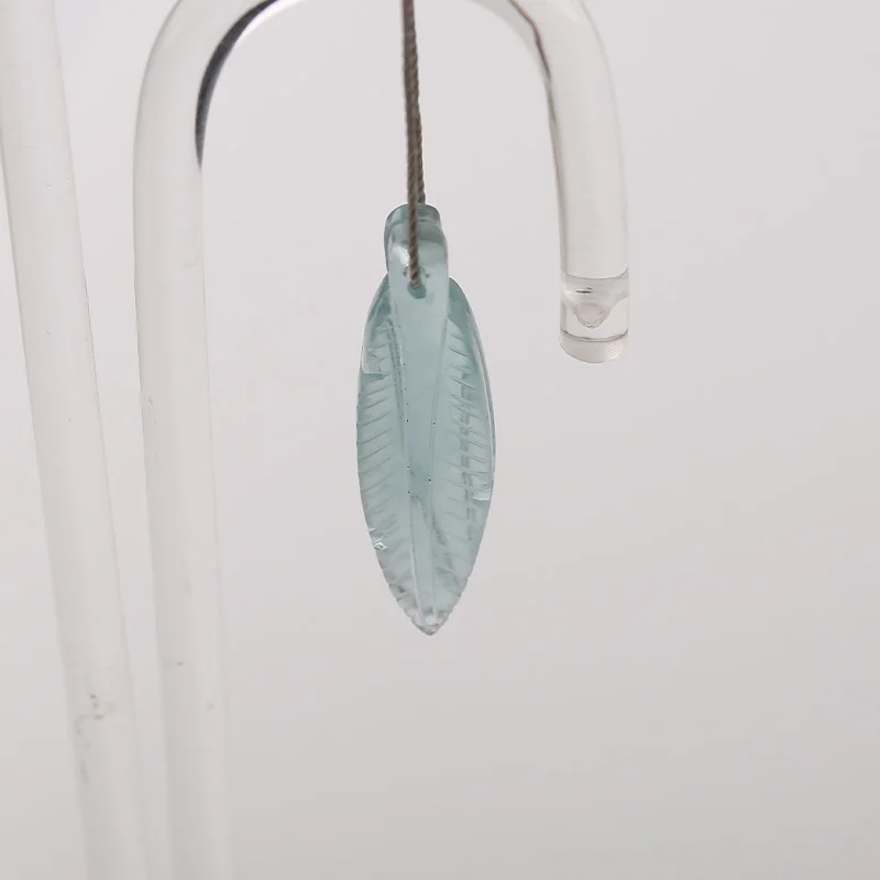 B&F Leave Onxy Pendant Beads, Handmade Natural stones beads, Polished Stones for jewelry Making Supplies