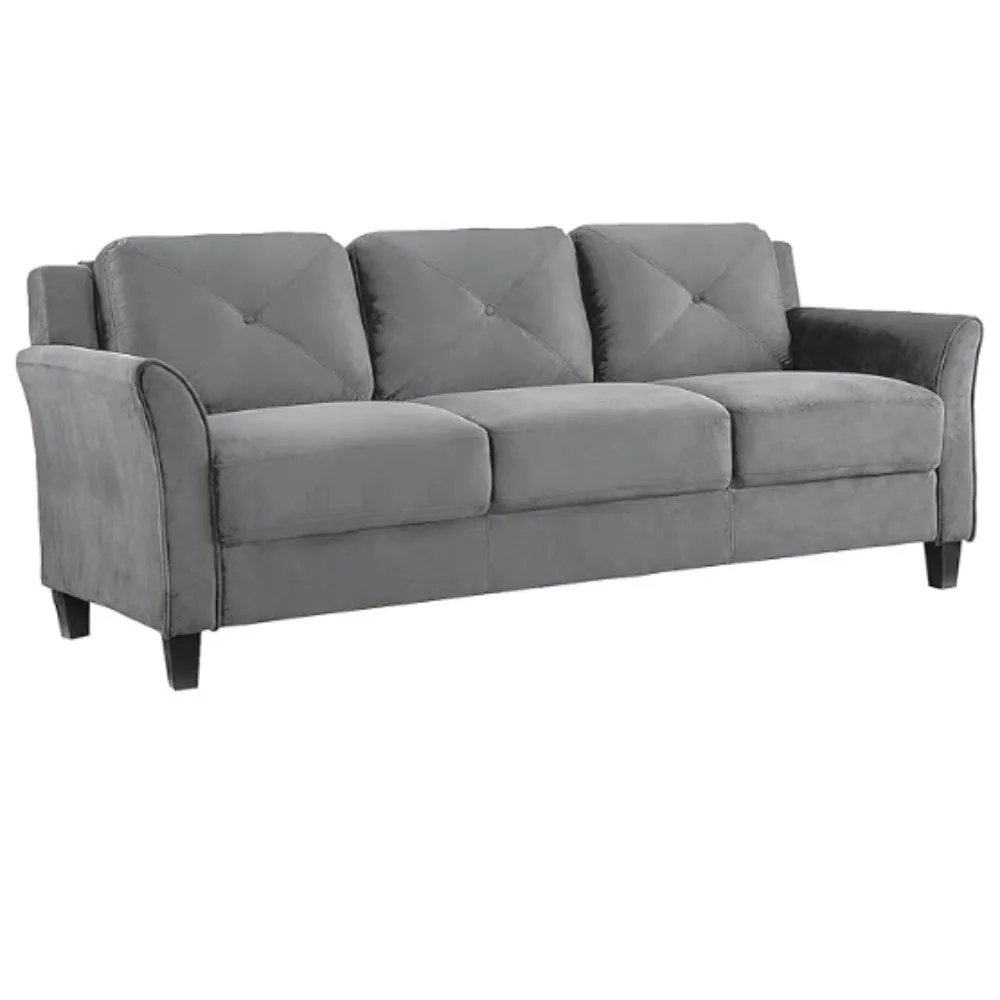 Collection Grayson Micro-Fabric Sofa, Dark Grey