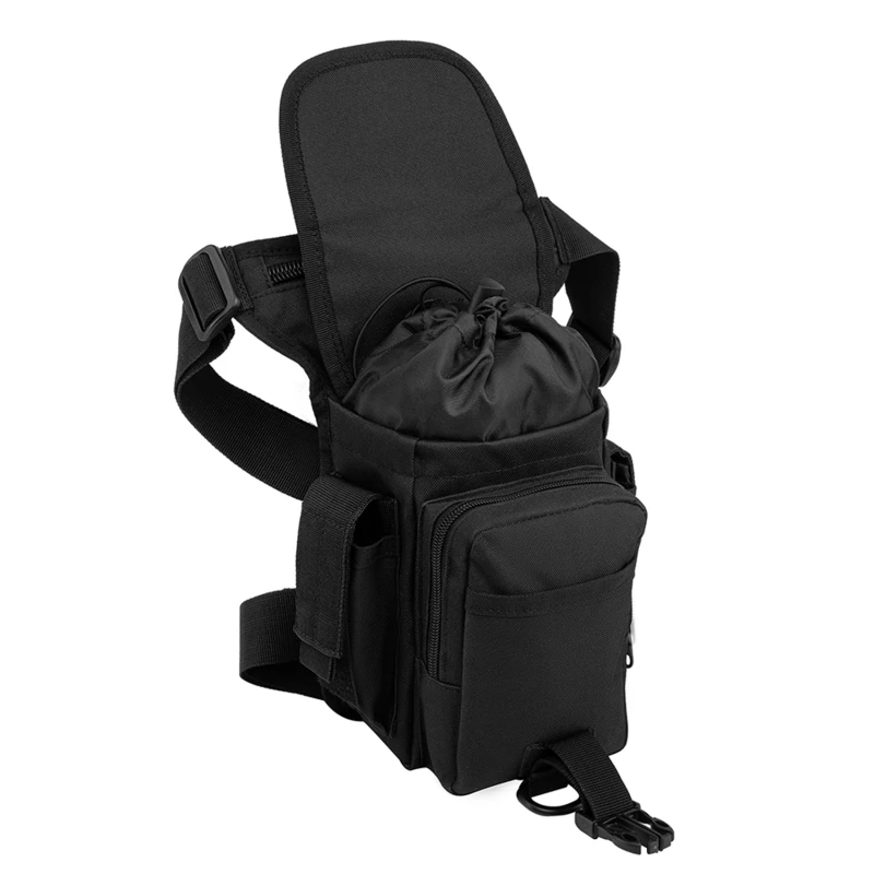Bolsa de pierna táctica militar para hombre, riñonera ajustable, cinturón de muslo, senderismo, impermeable, nailon, motocicleta, montar, Camping