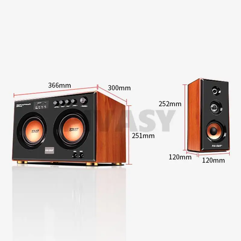 Dual 5.5 Inch Bluetooth Sound Box Active Subwoofer Three-Way Speaker 2.1 Computer Speaker Home Theater Sound System Audio Set