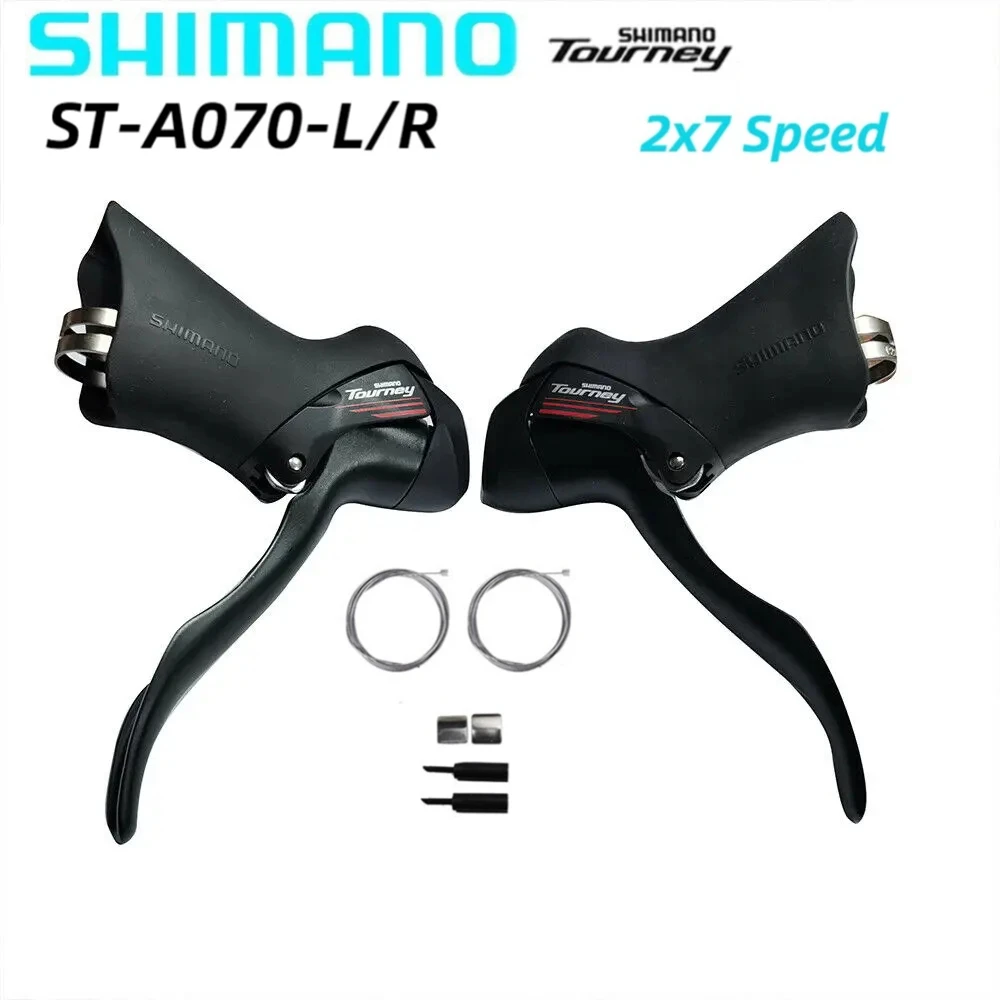 SHIMANO TOURNEY A070 2x7 Speed Shifter DUAL CONTROL LEVER Clamp Front Derailleur Rear Derailleur Road Bike A070 Shifter