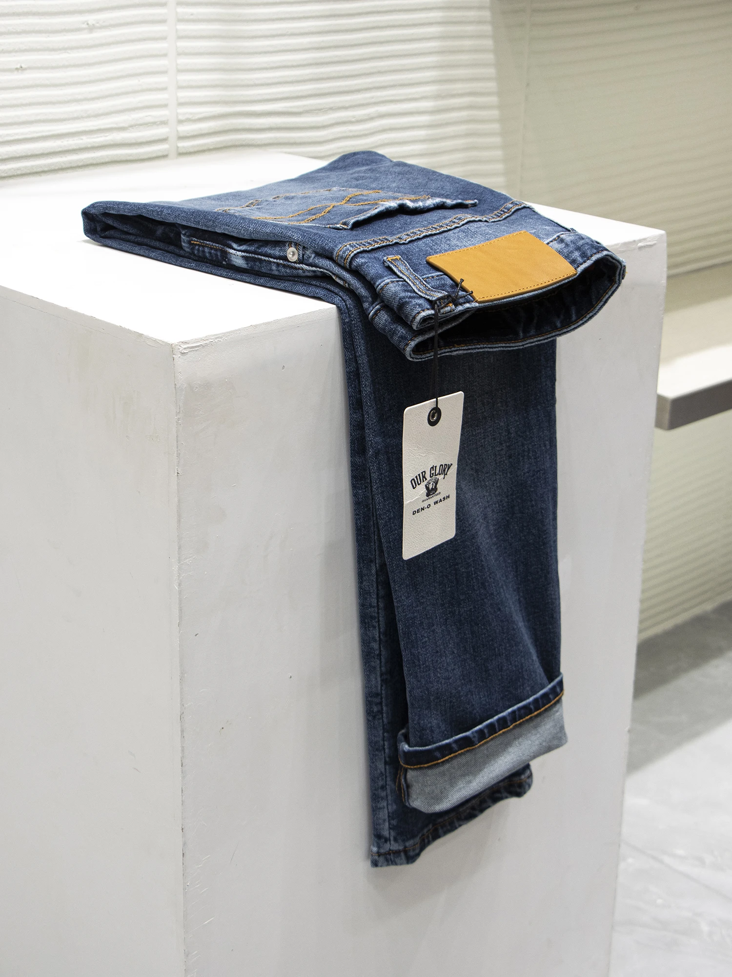 

Мужские джинсы прямого кроя Original Flavor: высококачественные, мягкие, эластичные, отличное состояние, весна-осень, премиум-хлопок, деним