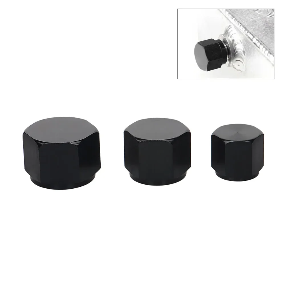 Aluminum AN6 AN8 AN10 Female Thread Flare End Cap Tube Fitting Hex/Hexagon Port Adapter Blanking Plugs Cap Lock Hose Connector