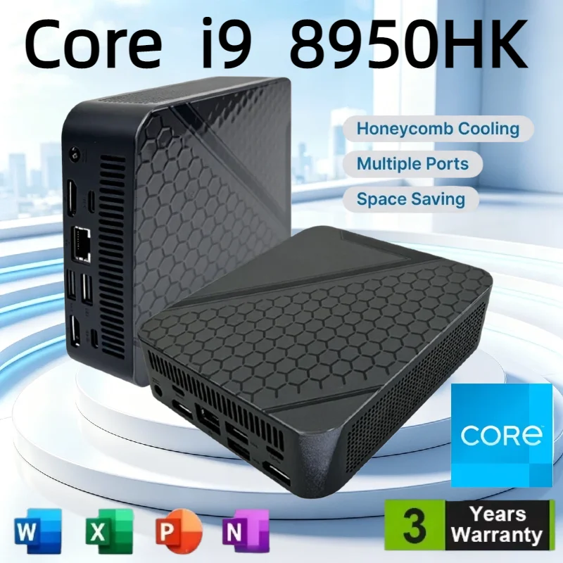 New Mini PC High-Performance Portable Mini Gaming Desktop PC 16GB 1TB/2TB Intel i9 8950HK 4K WiFi6 USB
