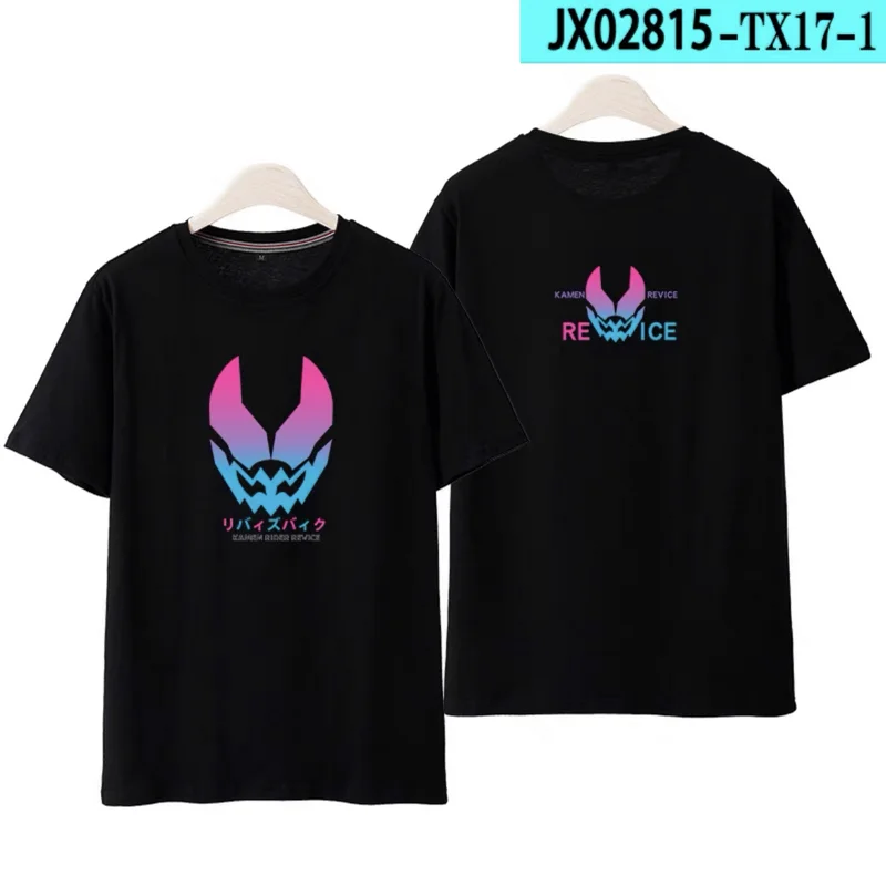 Kamen Rider REVICE 3D Printing T-shirt mode musim panas leher bulat lengan pendek Anime Jepang populer Streetwear ukuran Plus