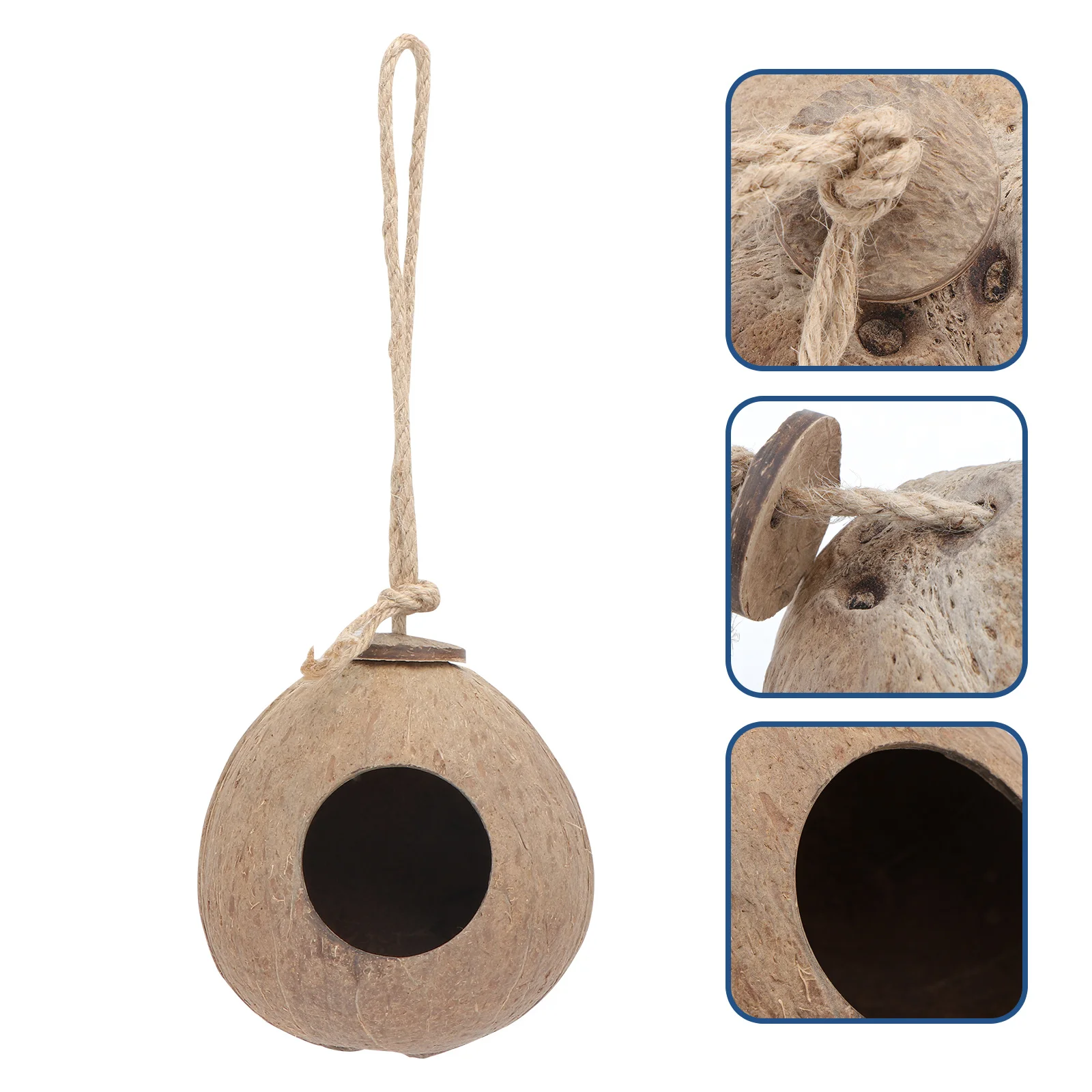 

1Pcs Coconut Shell Bird Nest Handmade Creative Hanging Bird House Garden Decoration for Small Birds Garden Decoration