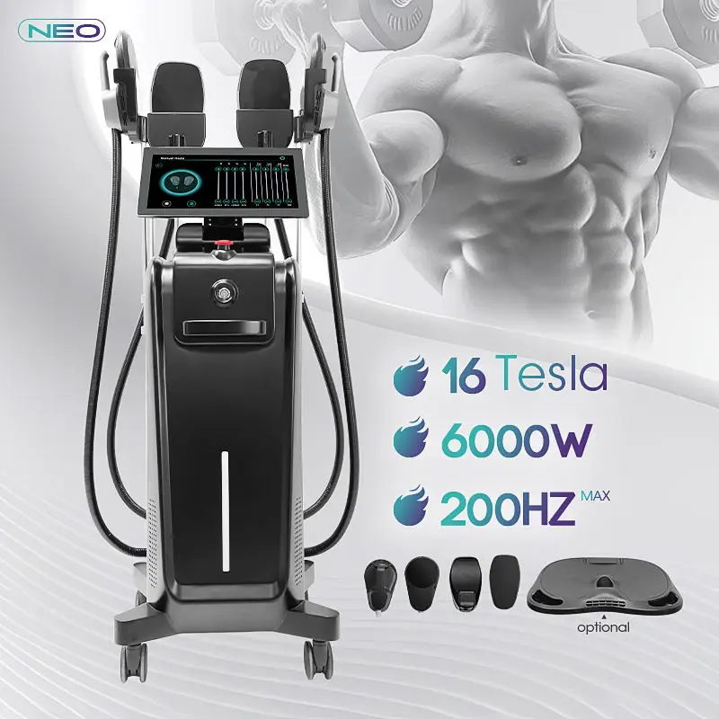 AISPIRIT Ems Rf Body SPRT Neo Sculpt 4 Handle 16 Tesla Muscle Stimulator Ems Machine With Ems Pelvic Floor Chair