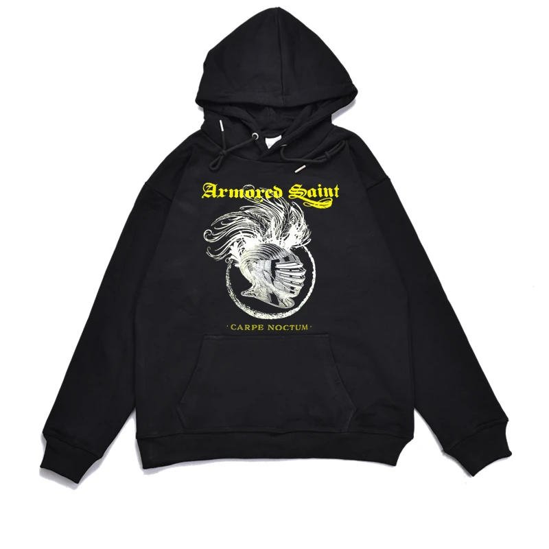 

2025 American Heavy Metal Armored Saint Printed Hoodies for Men and Women, High-quality Luxury Brand Ins Y2k
