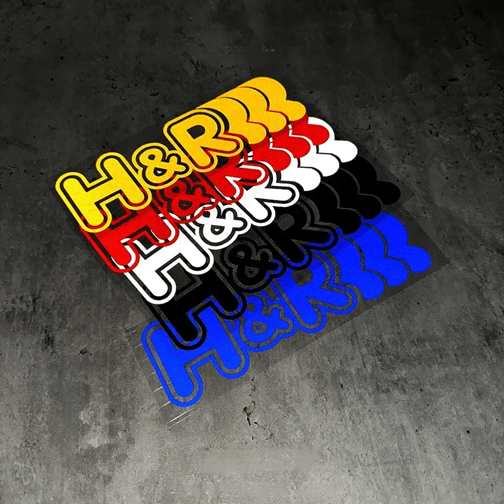 JDM Racing Logo Decal H&R Style Waterproof Vinyl Sticker for Auto Bumper Window Motorcycle Body Helmet Scooter Decoration