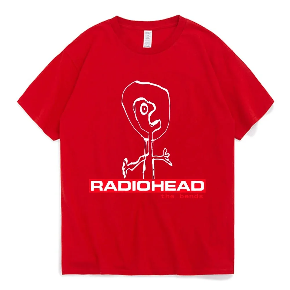 Radiohead The Bends Graphic T Shirts 90s Vintage Punk Hip Hop Short Sleeve Tee Shirt Oversized Streetwear T-shirt Male