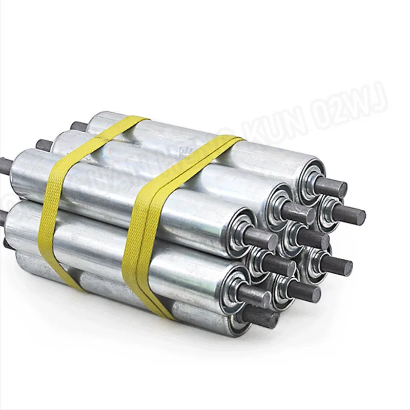 Galvanized Conveyor Line Rollers Diameter 25/38/50/60 Total Length 100-450mm Non-powered Roller Conveyor Line Roller Accessories