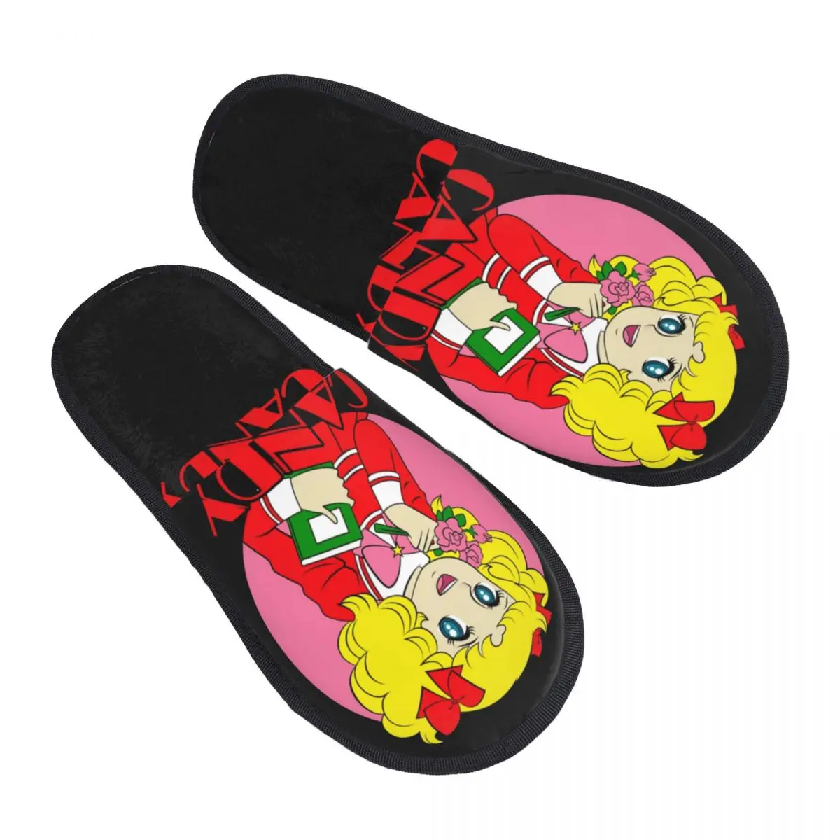 Candy Candy Cozy Scuff Memory Foam Slippers Women Anime Japan Bedroom House Shoes