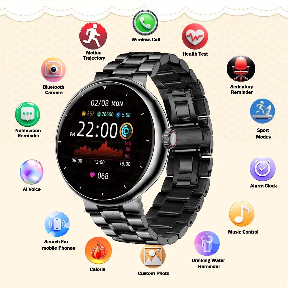 

Модные умные часы для женщин и мужчин, Bluetooth-вызов, спортивные часы для фитнеса, монитор слежения за здоровьем, умные часы, женские для Android iOS