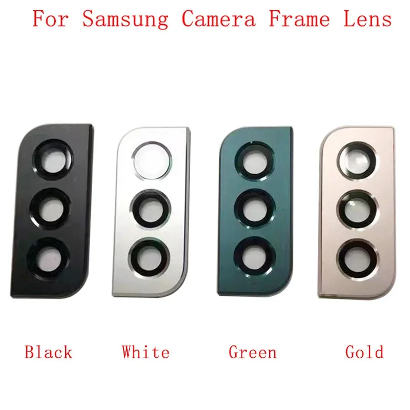 Back Rear Camera Lens Glass with Frame Holder For Samsung S22 S22 Plus S22 Ultra Camera Frame Repair Parts