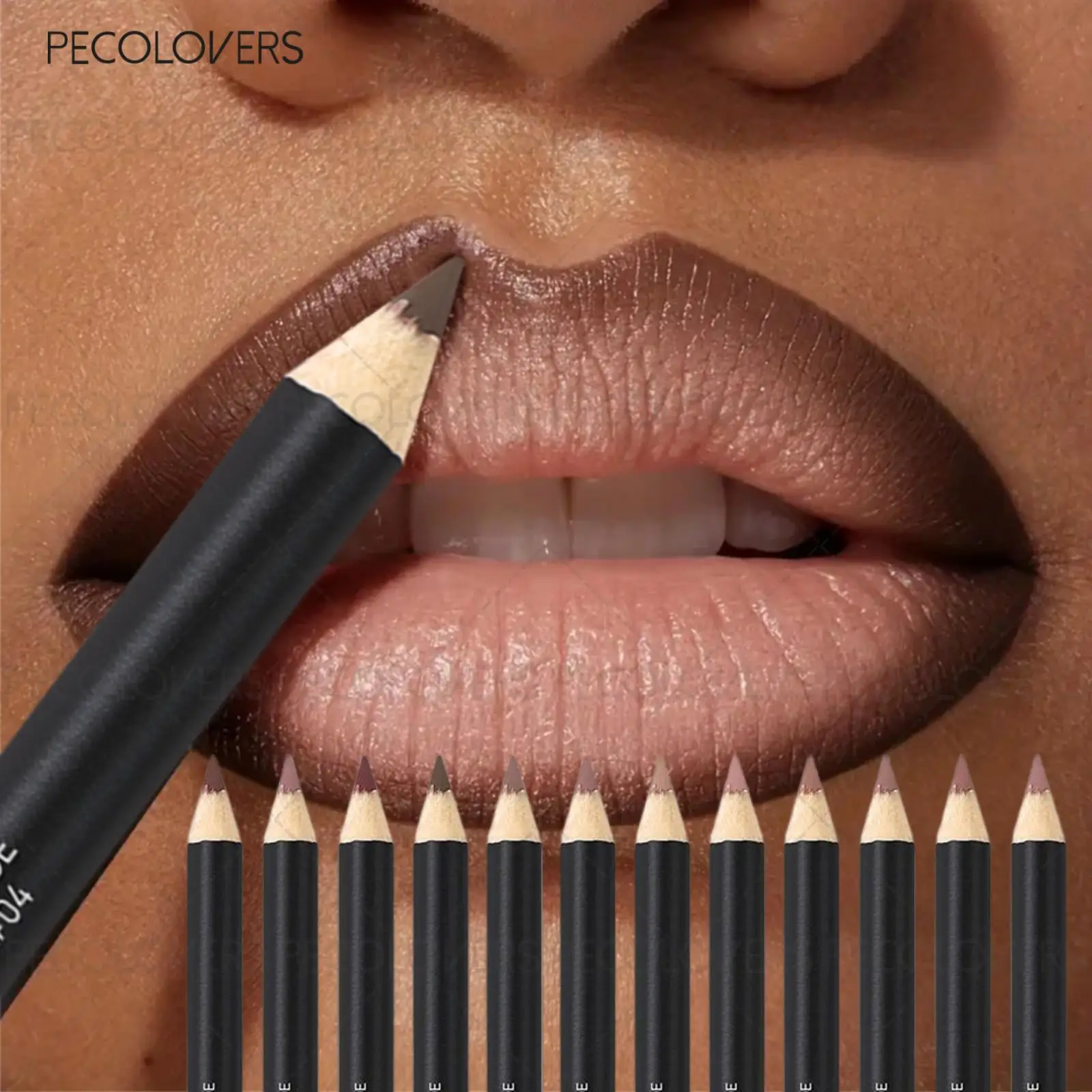 1PC Lipliner Lipstick, Plump and Charming Lips, Nude Brown, with A Variety of Makeup, Lip Cosmetics