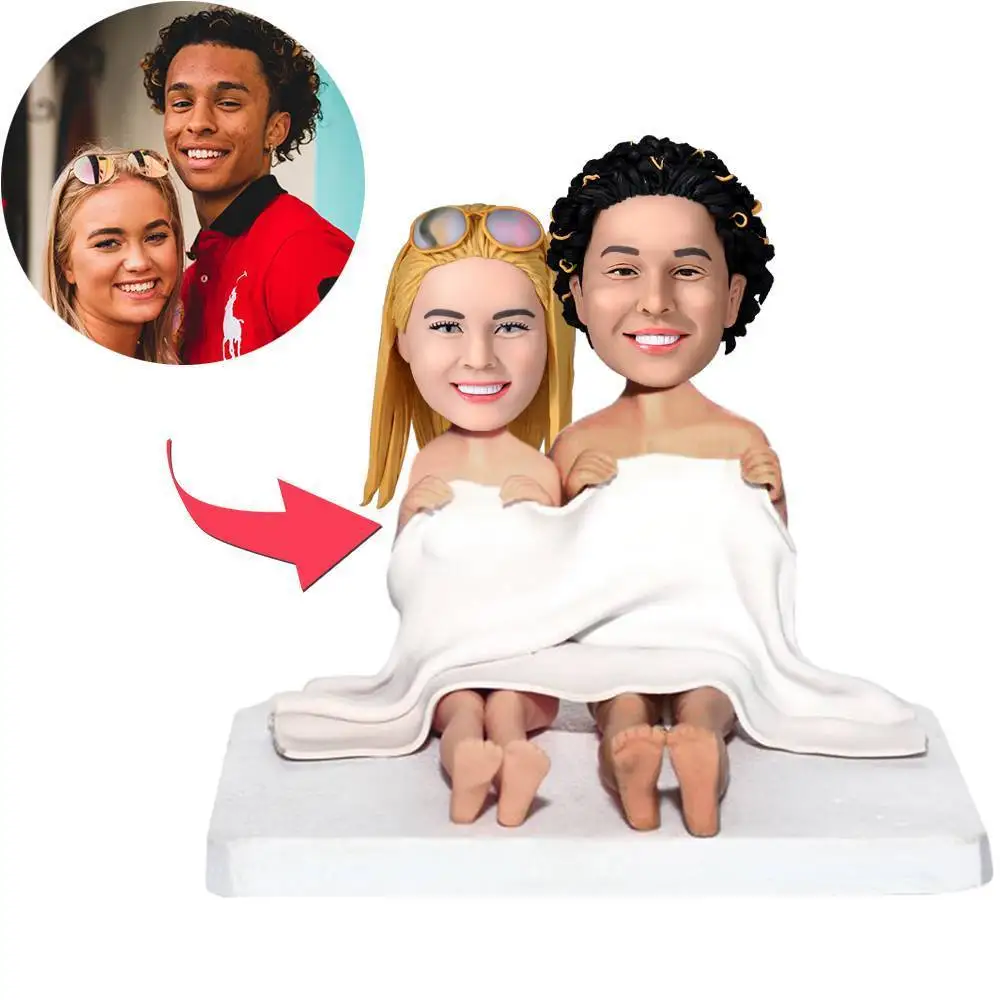 Personalized Fully Custom Made Figure Bobblehead Two Person Funny Figurines Bespoke Portrait Sculpture for Loves Friends